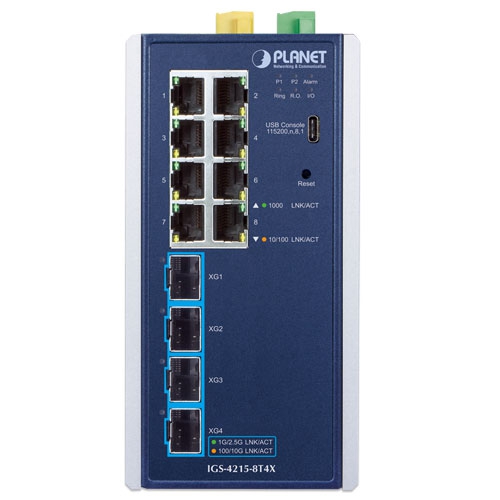 IGS-4215-8T4X » 12-port Managed Switch