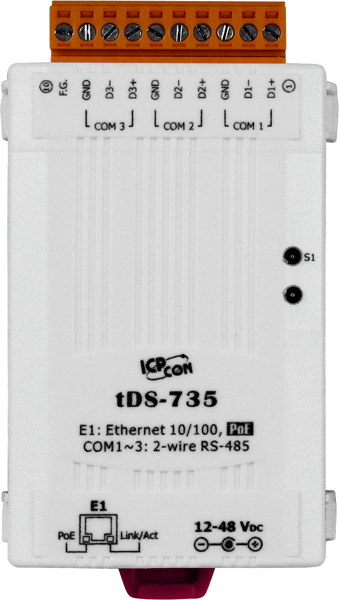 tDS-735 CR » RS-485 - Ethernet Device Server