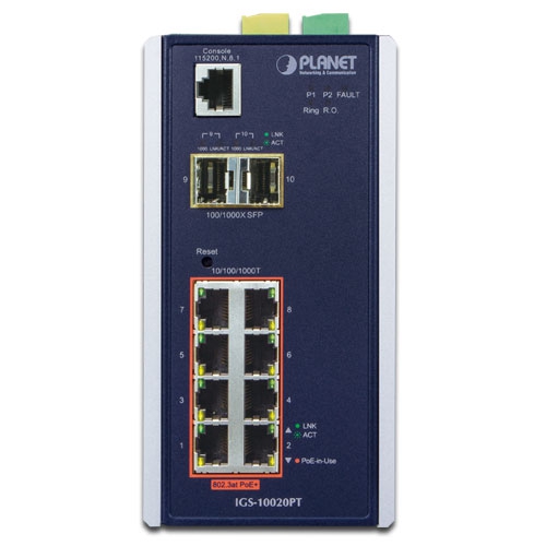 IGS-10020PT » 10-port Managed PoE Switch